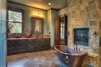 Indian Lakes, Mountain Lodge Style - traditional - bathroom - houston