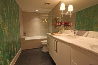 Contemporary high rise - contemporary - bathroom - houston