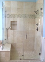 Frameless Shower Enclosure - traditional - bathroom - houston