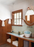 Prides Pool House - modern - bathroom - boston