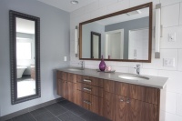 Sleek master bathroom vanity - contemporary - bathroom - minneapolis