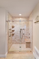 Frameless Shower Door Slider - contemporary - bathroom - new york