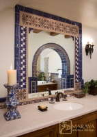 Spanish Tiled Bath - mediterranean - bathroom - santa barbara