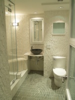 Apartment living: master bath - contemporary - bathroom - new york