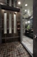 Contemporary black and gray master bathroom - contemporary - bathroom - phoenix