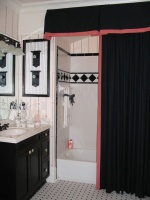 Bathed in Black and White - traditional - bathroom - other metro