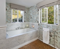 Bathroom Wallpaper! - traditional - bathroom - santa barbara
