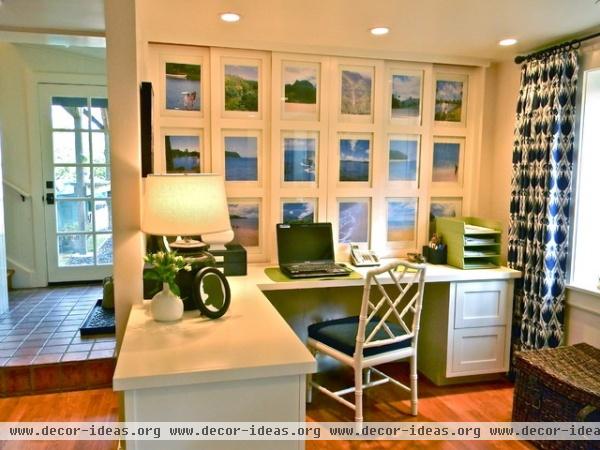 eclectic home office by Katie Denham Interiors