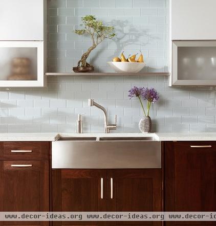 contemporary kitchen by Plain & Fancy Custom Cabinetry