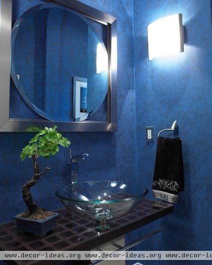 contemporary powder room by Adesso Interior Design