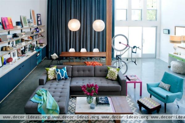 eclectic living room by Daleet Spector Design