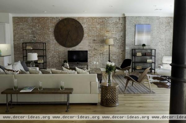 eclectic living room by Marie Burgos Design