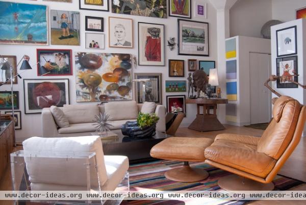 eclectic living room by Adrienne DeRosa