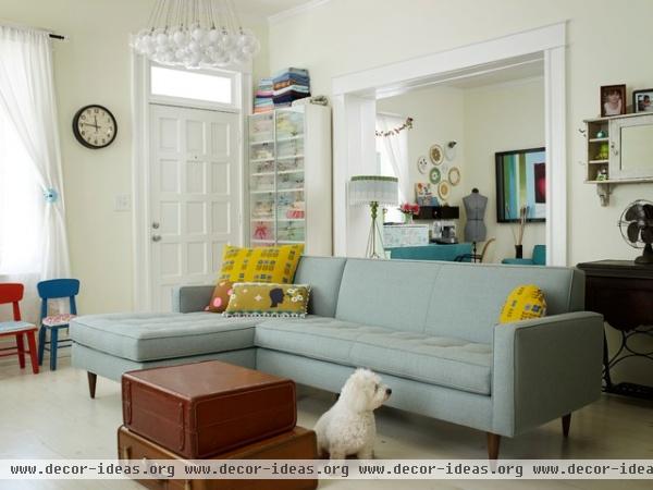 eclectic living room by Renewal Design-Build