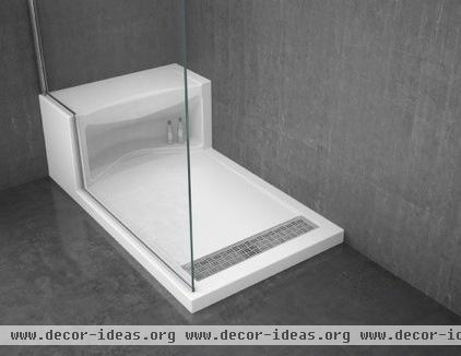 modern bathroom vanities and sink consoles Alessa shower base