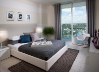 River Oaks Marina + Tower Model Unit - modern - bedroom - miami