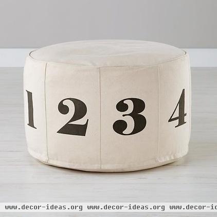 contemporary ottomans and cubes by The Land of Nod