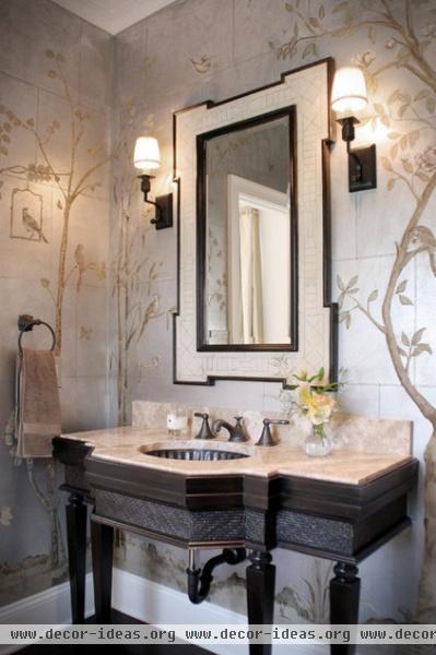 traditional powder room by House of L Interior Design