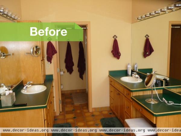 Before and After: Dated Master Bath Gets Minimalist Makeover