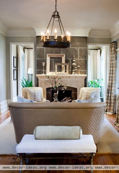 traditional living room by sherry hart