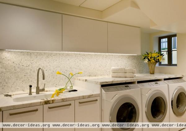 contemporary laundry room by Haefele Design