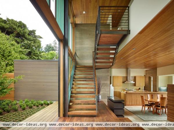 contemporary staircase by DeForest Architects