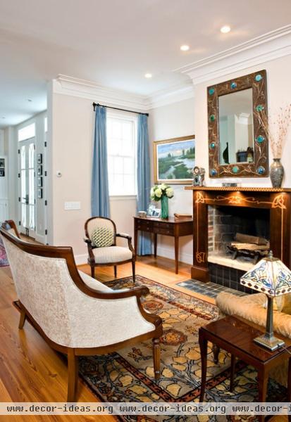 traditional family room by Margo Downing Interiors