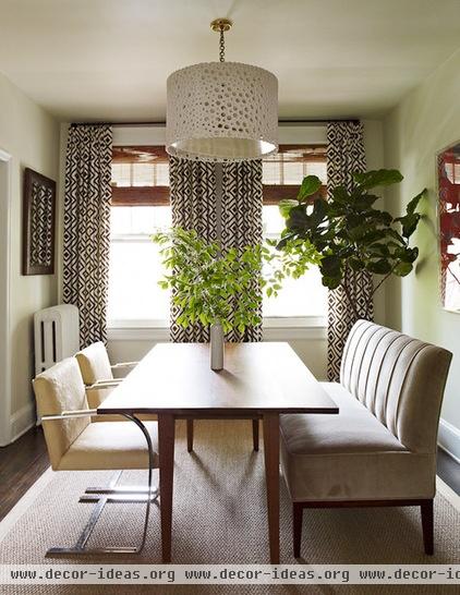 eclectic dining room by Lauren Liess Interiors