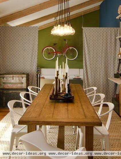 rustic dining room by Mackenzie Collier Interiors