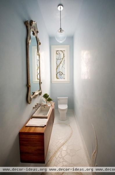 contemporary powder room by Marsh and Clark Design