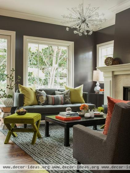 transitional living room by Ann Lowengart Interiors, LLC