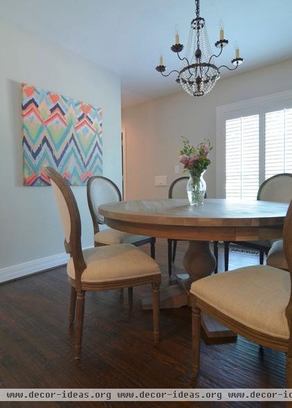 traditional dining room by Sarah Greenman