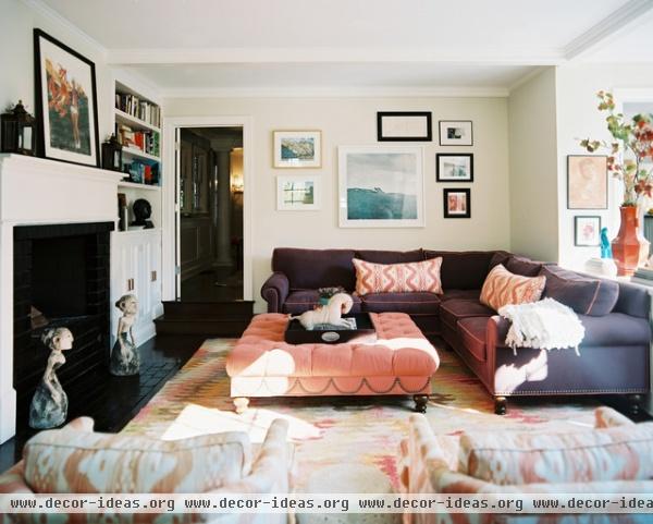 eclectic family room by Hillary Thomas Designs