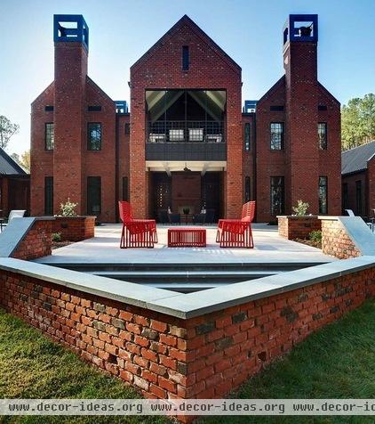 contemporary patio by Triangle Brick Company