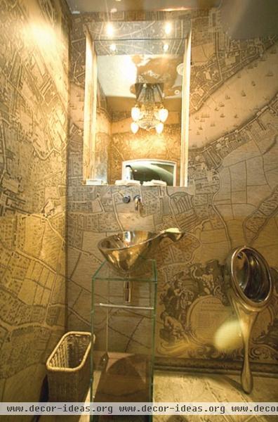 eclectic powder room by Louise Rea