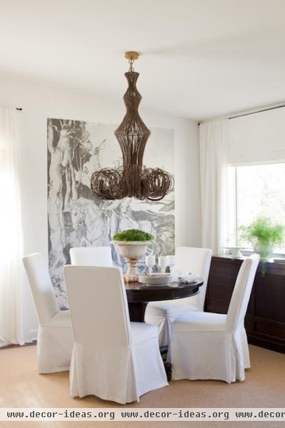 eclectic dining room by Lauren Liess Interiors