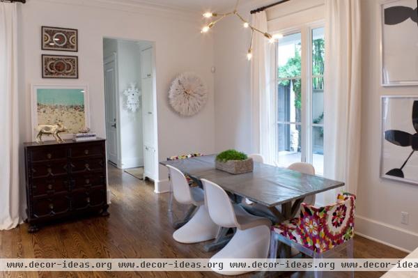 contemporary dining room by Sally Wheat Interiors