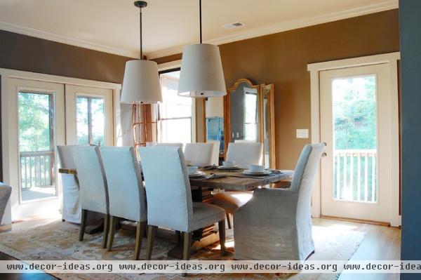 beach style dining room by Corynne Pless