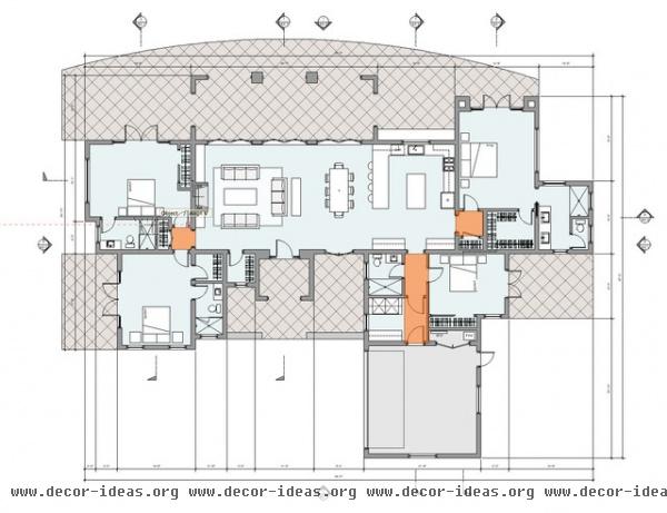 mediterranean floor plan by Dylan Chappell Architects