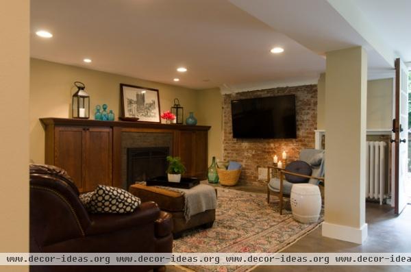 traditional basement by Potter Construction Inc