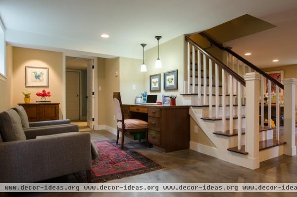 traditional basement by Potter Construction Inc