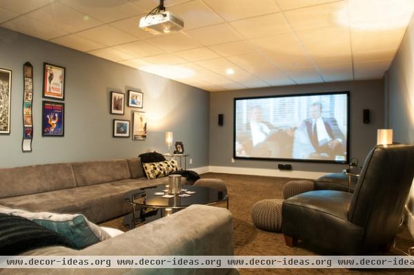 contemporary media room by Mary Prince