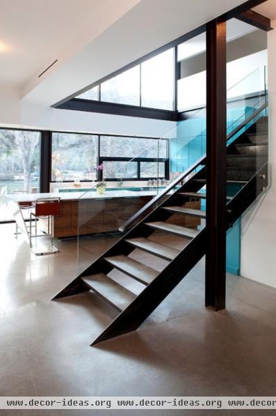 modern staircase by Merzbau Design Collective