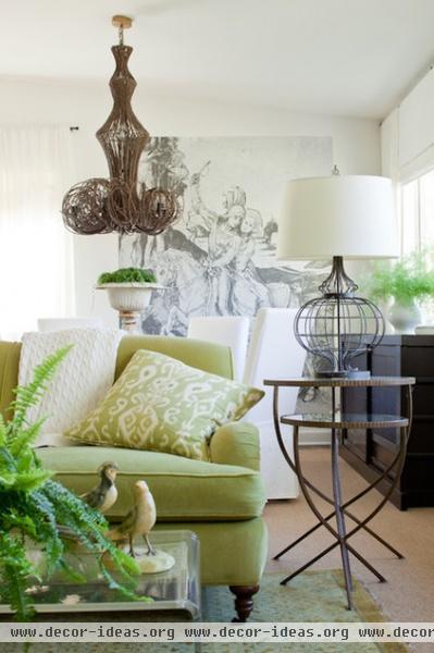 eclectic living room by Lauren Liess Interiors