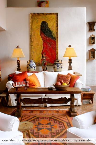 eclectic living room by CAROLE MEYER