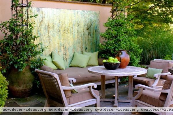 eclectic patio by CAROLE MEYER