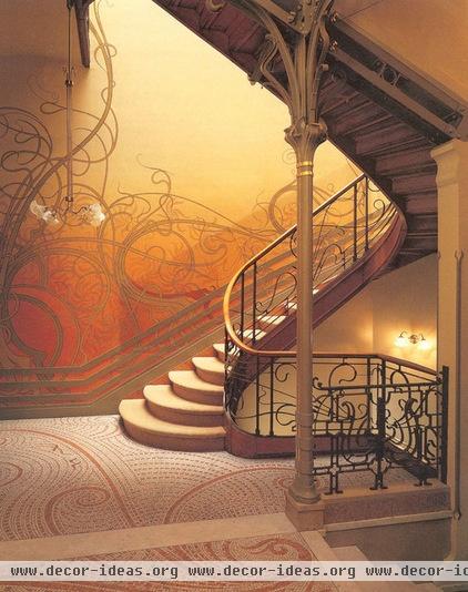 traditional staircase victor horta hotel tassel staircase