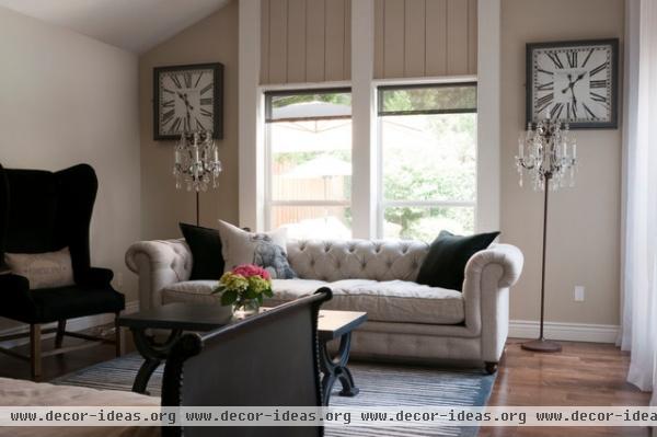 transitional living room by Angela Flournoy