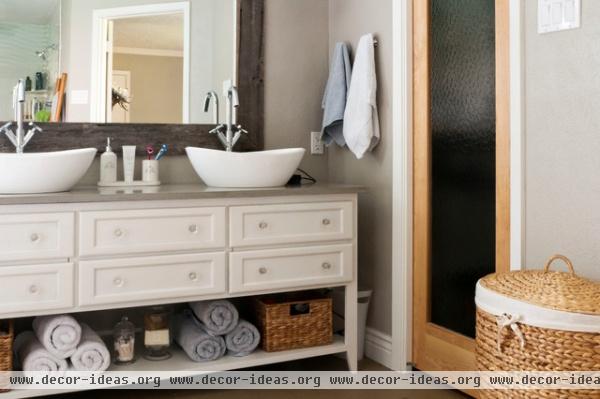 transitional bathroom by Angela Flournoy