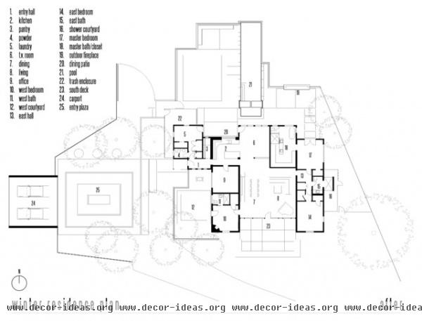 modern floor plan by Ibarra Rosano Design Architects